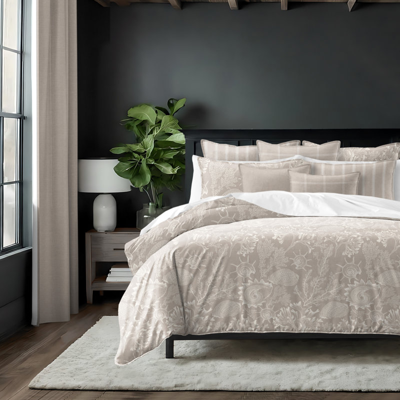 Shellabrate Natural Cotton Duvet Cover Set  8 Piece, California King Duvet Cover + 7 Additional Pieces