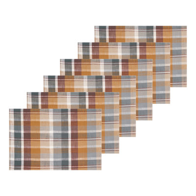 Dziabula Plaid Placemat Set of 6