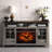 55" Farmhouse Fireplace TV Stand for TVs up to 60", Media Entertainment Center-440309338