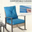 Ensemble de meubles de patio, chaises berçantes en rotin et coussins capitonnés-2110717007