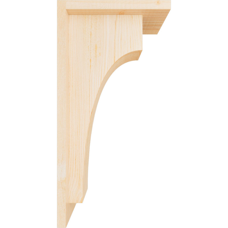 Corbeau Huntington avec plaque arrière, H 16 po x l 5,5 po x P 8 po, Sapin de Douglas, Lisse