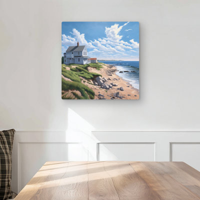 Sea View - Coastal Metal Print for Bathroom Decor | Home Art