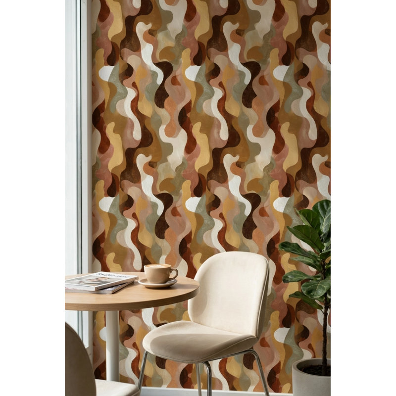 Papier peint camouflage moderne Earthy