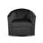 Upholstered Black Velvet Swivel Barrel Chair-146180421