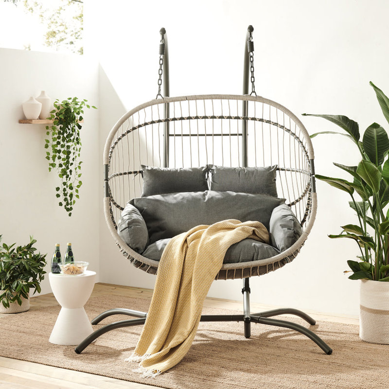 Double Swing Chair with Stand