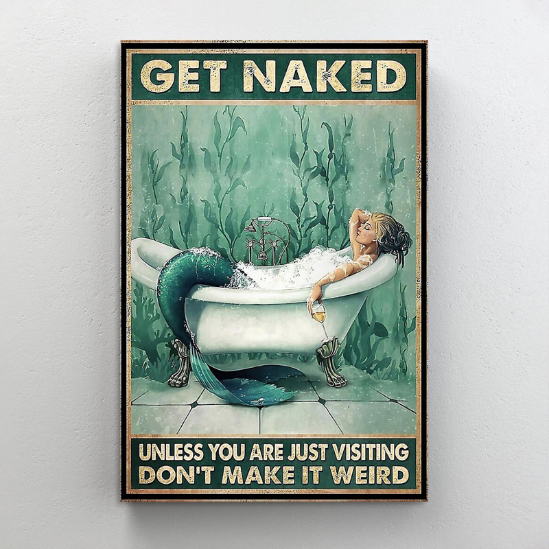 «Mermaid Get Nake 1», impression sur toile tendue, H 36 po x l 24 po x P 1,25 po