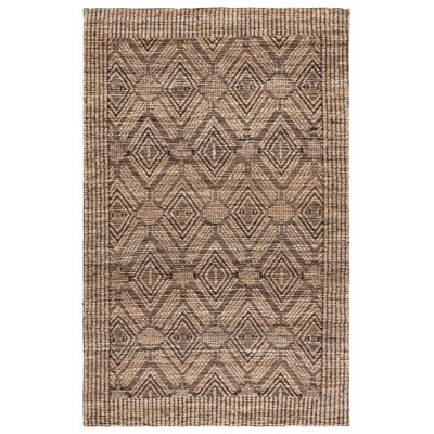 Tapis géométrique en fibre naturelle 564 jacquard