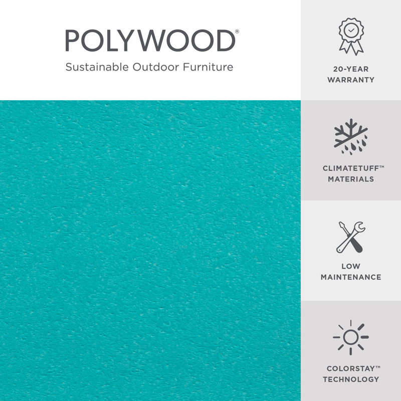 Ensemble de chaise berçante 3 pièces POLYWOOD Quattro, Blanc / Aruba