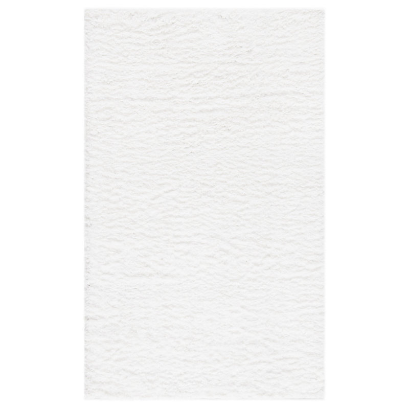 Montelongo Solid Colour Area Rug, Round 122cm, White