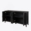 Armoire de rangement autoportante avec quatre tablettes ouvertes spacieuses, idéale pour organiser et embellir les maisons modernes et minimalistes