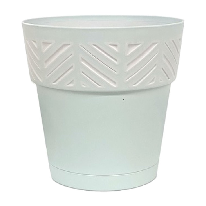 Pot à fleurs en plastique Kauche, Menthe, H 10 po x l 10 po x P 10 po