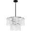 Luminaire suspendu noir mat 5 lumières Cassidy