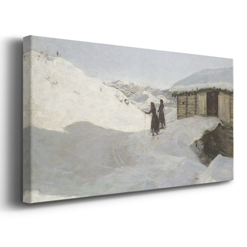 Série paysage - CDI - Toile tendue avec châssis encadré - Prêt à être accroché, H 21 po x l 41 po, Doré