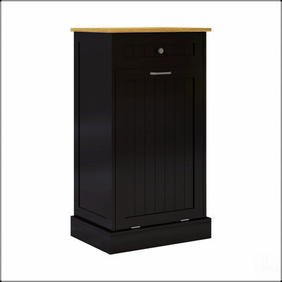 One Drawers and One-Compartment Tilt-Out Trash Cabinet Kitchen Trash Cabinet by Winston Porter