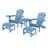 Foldable Adirondack Chair With Cup Holder Conversation Set, 2 Foldable Adirondack Chairs With Cup Holders With Ottoman And 1 End Table