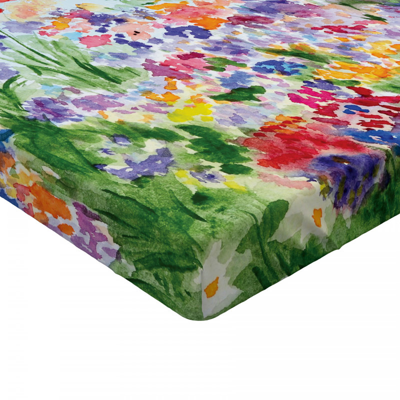 Microfiber Floral Fitted Sheet, Twin XL Fitted Sheet