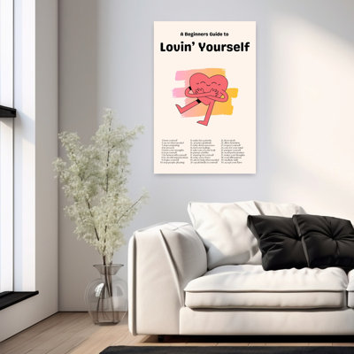 Art mural contemporain abstrait «Self Love»