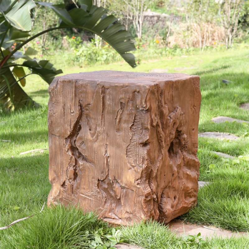 Table d'appoint Amira pour l'extérieur et l'intérieur MGO, finition brune
