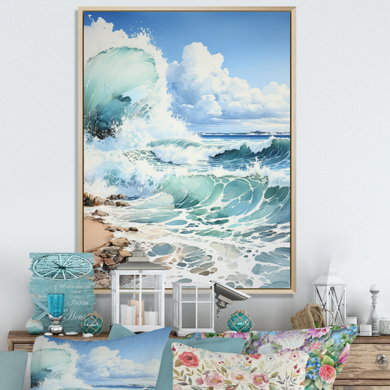 Chert Florida Ocean Serenity sur impression sur toile, H 32 po x l 24 po x P 1 po, Cadre naturel flottant