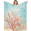Jeté Coastal Coral Jeté de plage en flanelle douce et légère en molleton douillet et douillet pour canapé-lit 30 "X 40"-129503232