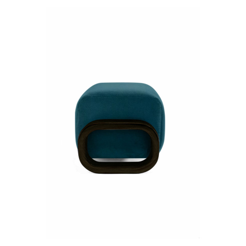 Cayenne Ottoman, Ming Velvet