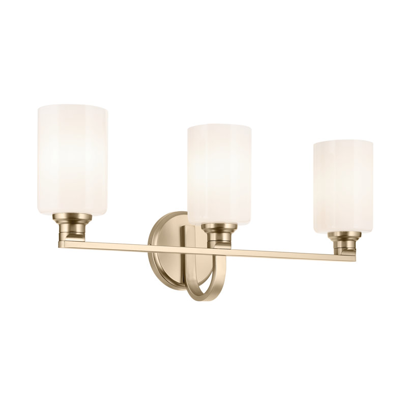 24.25" 3-Light Vanity Light with Glass, Bronze, Opal Etched