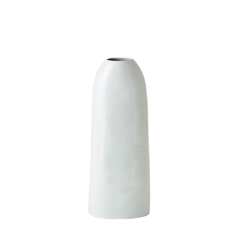 Terra Porcelain China Table Vase, 25.25" H x 10.25" W x 6.5" D, White