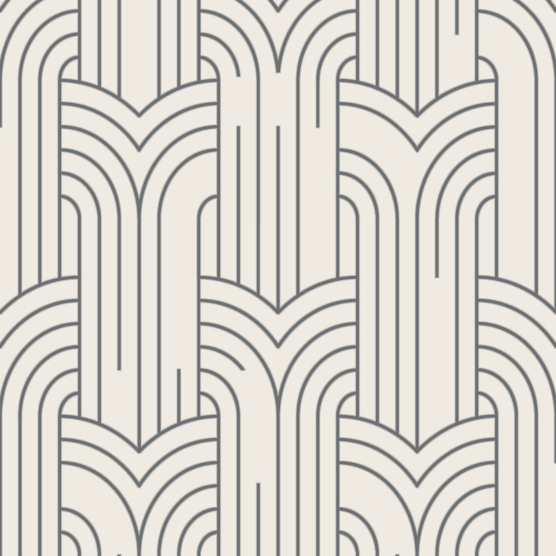 Papier peint Arch Deco, Silver