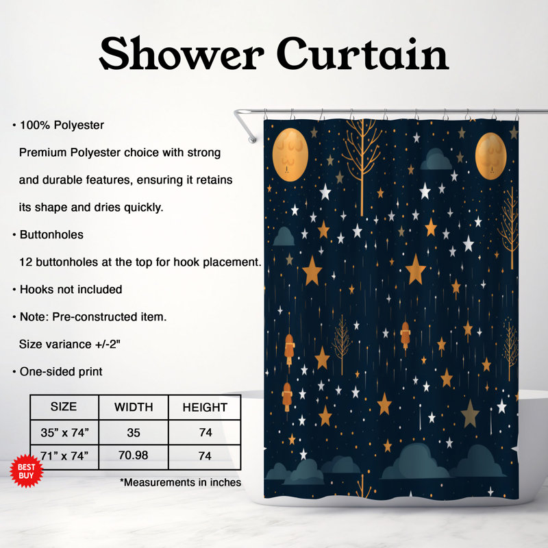 Rideau de douche Christmas Lights - Premium, H 74 po x l 71 po