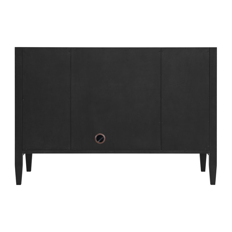 Myrrin 48'' W Single Vanity, Carbon Oak, Eternal Jasmine Pearl