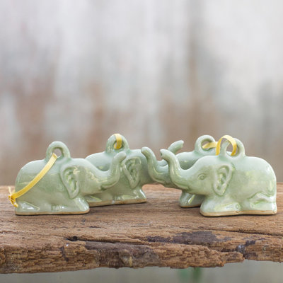 Izabelle 2.2'' Handmade Ceramic Animals Hanging Figurine Ornament