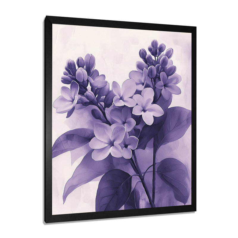 Britany - Floral Wall Art Prints, Noir, noir, noir, noir, H 20 po x l 12 po, Reproduction encadrée sans passe-partout