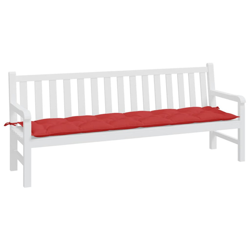 Coussin de banc en tissu Oxford, Rouge, H 2,8 po x l 78,7 po x P 19,7 po