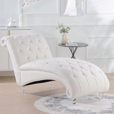 Chaise longue sans accoudoirs touffetée