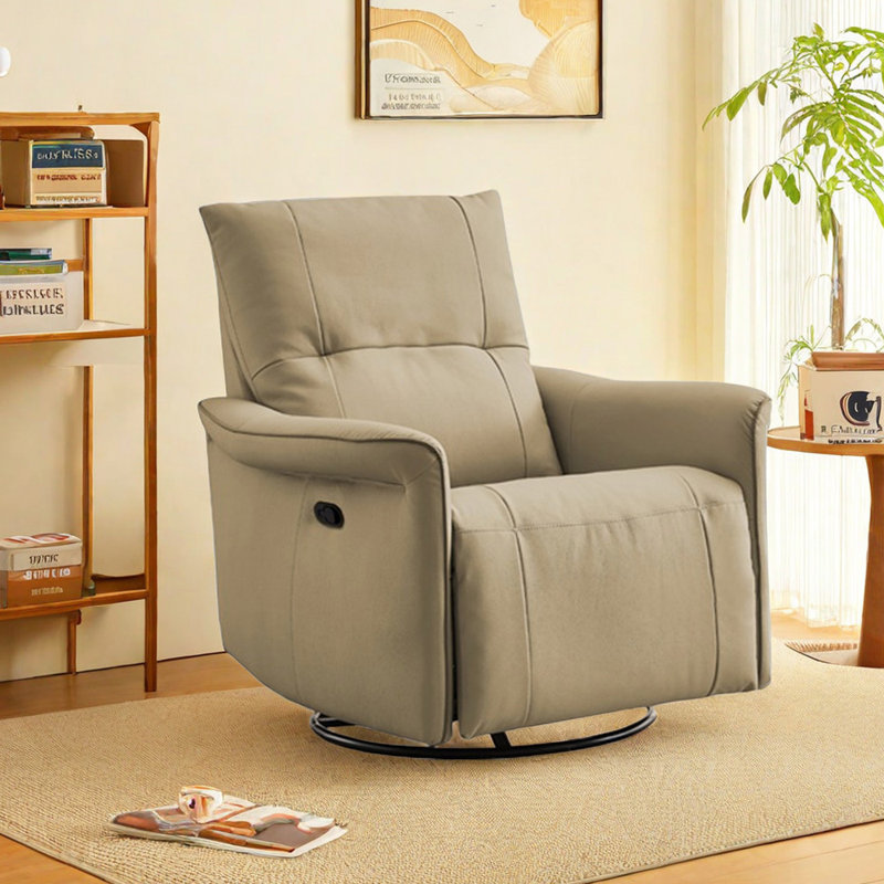 Fauteuil inclinable en similicuir Tesler, Kaki