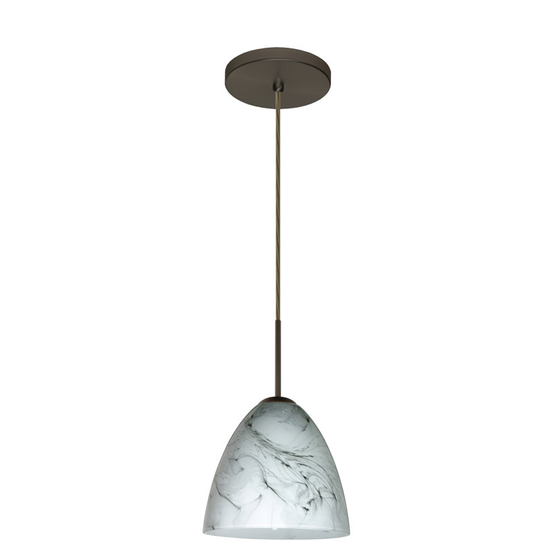 Vila 1 - Light Single Pendant, Marble Grigio, Bronze, LED