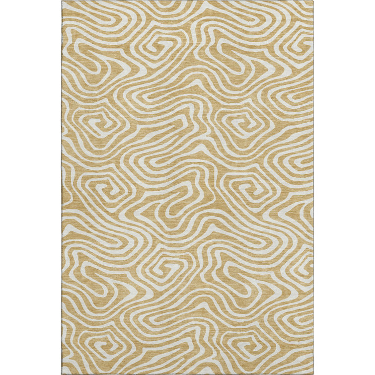 Premium Machine Washable Colmenero AMF1020 Swirls Rug