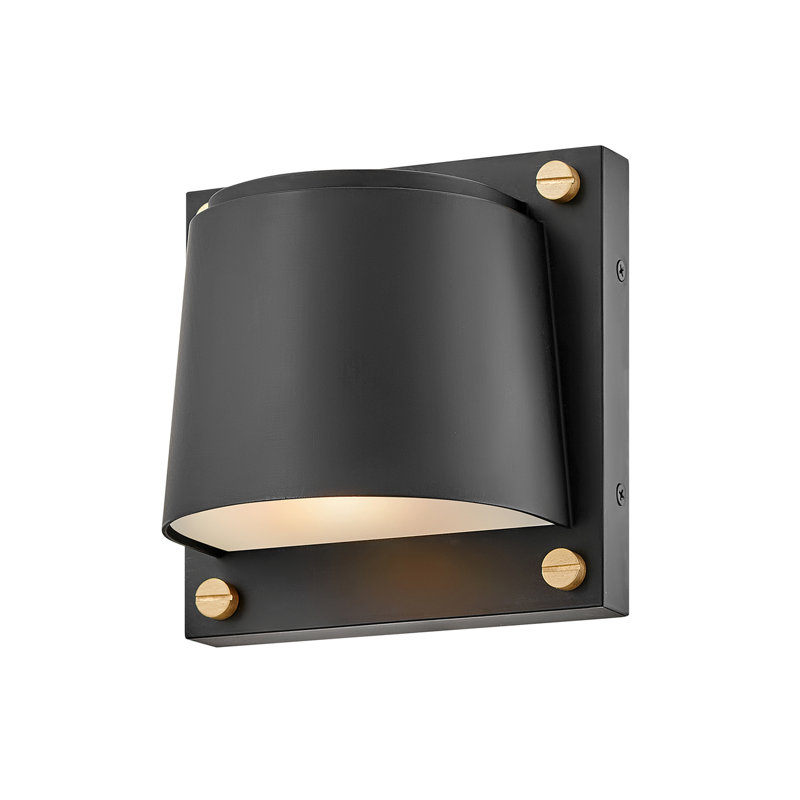Scout 6.5" Sq. Outdoor Wall Mount Lantern - LED Included, Black