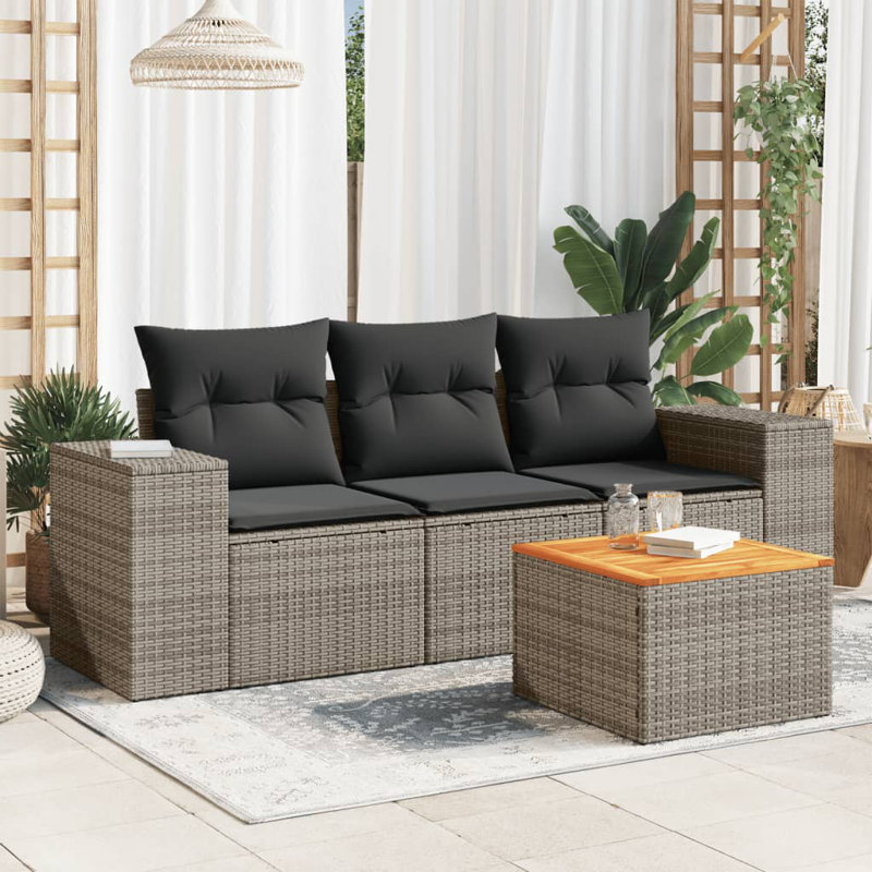 Vidaxl Garden Sofa Set Grey