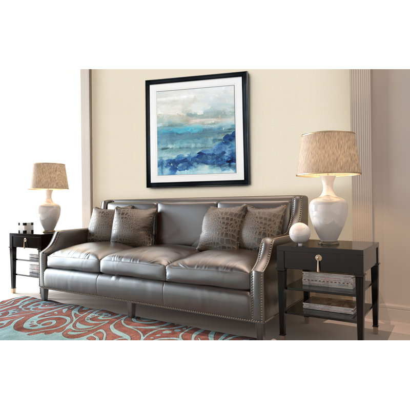 Sea Swell I - peinture, H 28 po x l 28 po x P 1,5 po, Cadre noir