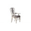 Ensemble de salle à manger 9 pièces Transitionnel avec plateau en chêne et 6 chaises avec accoudoirs et siège à coussins-798104871