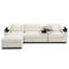 Comfy Cloud Couch: canapé modulaire en forme de L de 120,3 po avec table pliable, rangement, porte-gobelets et 5 sièges, moelleux moelleux, revêtement en lin, plateau rotatif à 360 degrés dans le salon, matériau large avec accoudoirs-961691877