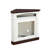 Corner Electric Fireplace With Mantelpiece For Living Room Or Bedroom, Replaceable Fireplace Insert Heaters, Realistic Log And Flame Effects, Remote Control, Timer