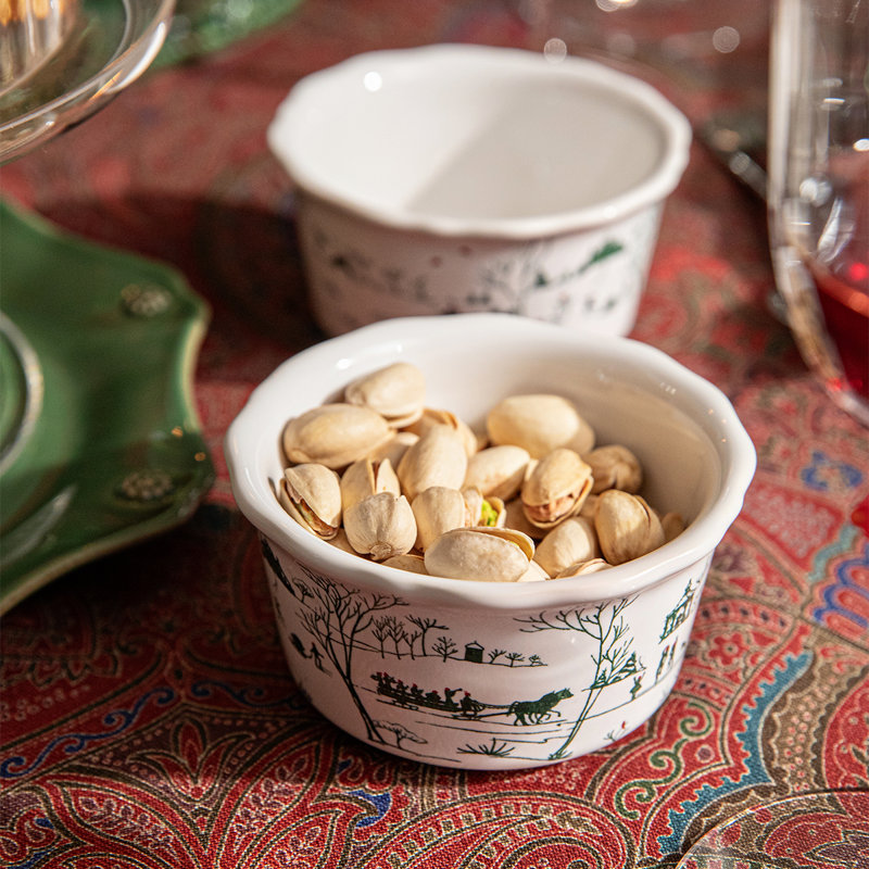Country Estate Winter Frolic Ramekin, Evergreen