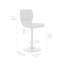 Tabouret de bar pivotant réglable en similicuir rouge