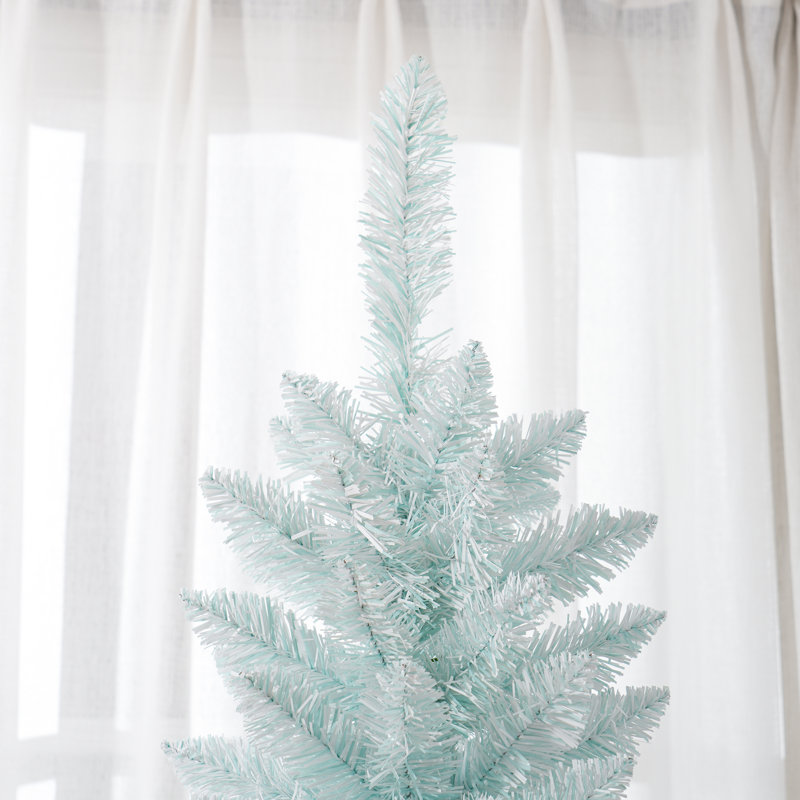 Arbre de Noël artificiel mince, arbre de Noël au crayon, bleu dégradé