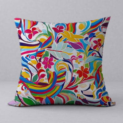 Oreiller New ManosMorenas, caractère et motifs vibrants / taille 18 po x 18 po