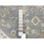 Tapis surdimensionné 14 po x 16 pi en laine biologique karajé et à motif géométrique gris noué à la main Sh63068