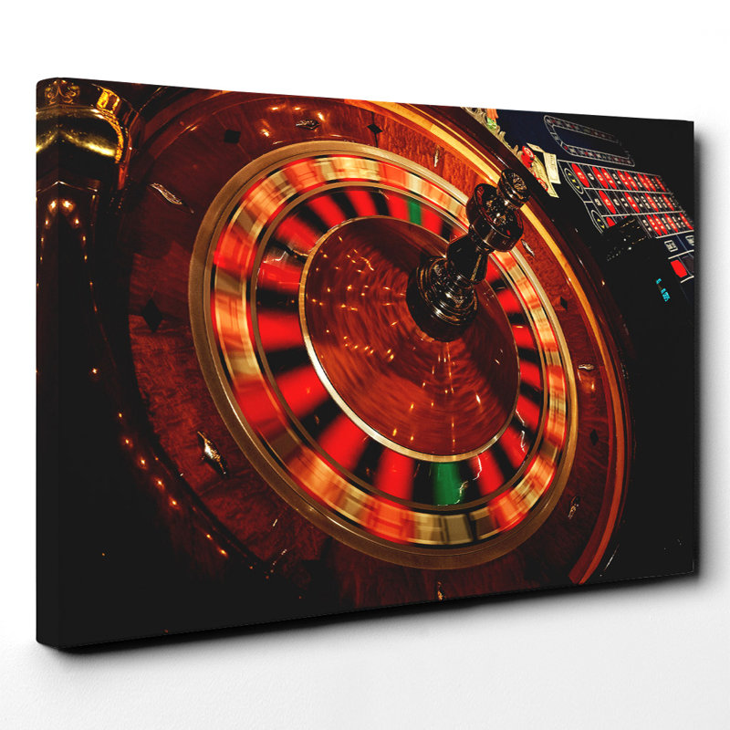 Roulette Table Casino Photographic - Wrapped Canvas, 70cm H x 100cm W