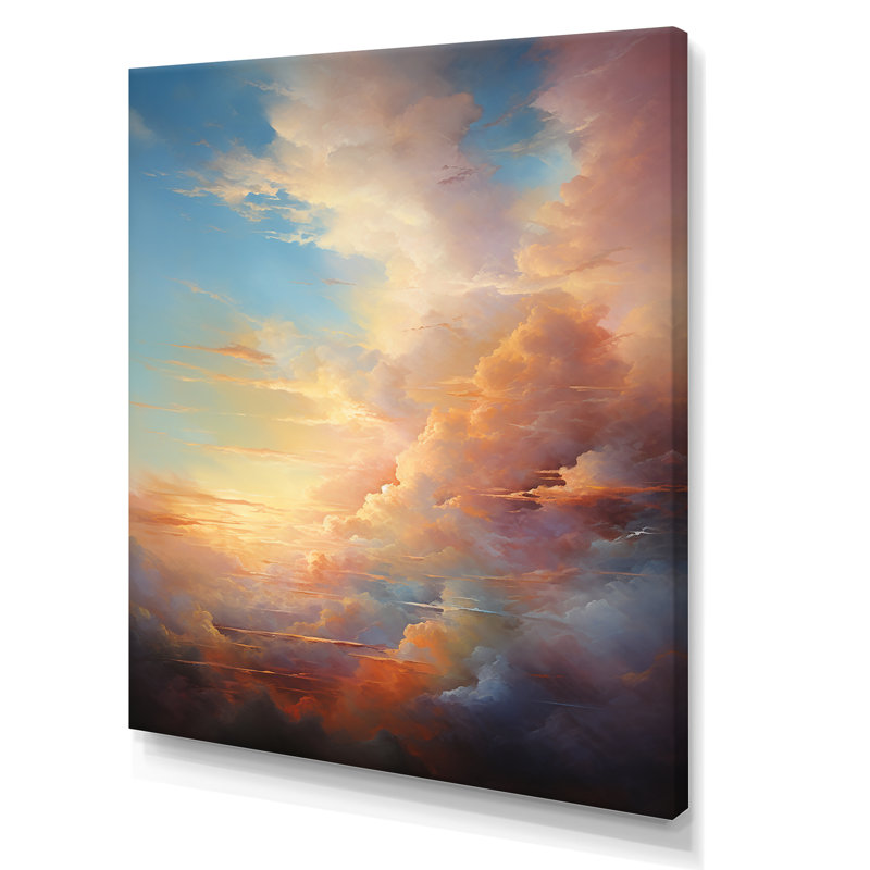 «Ithaman Sunset Celestial Symphony» - impression, Toile tendue, H 32 po x l 16 po x P 1 po